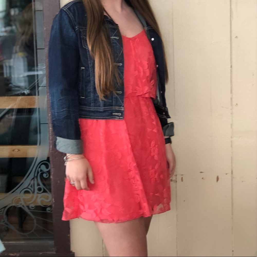 Coral Lace Dress
